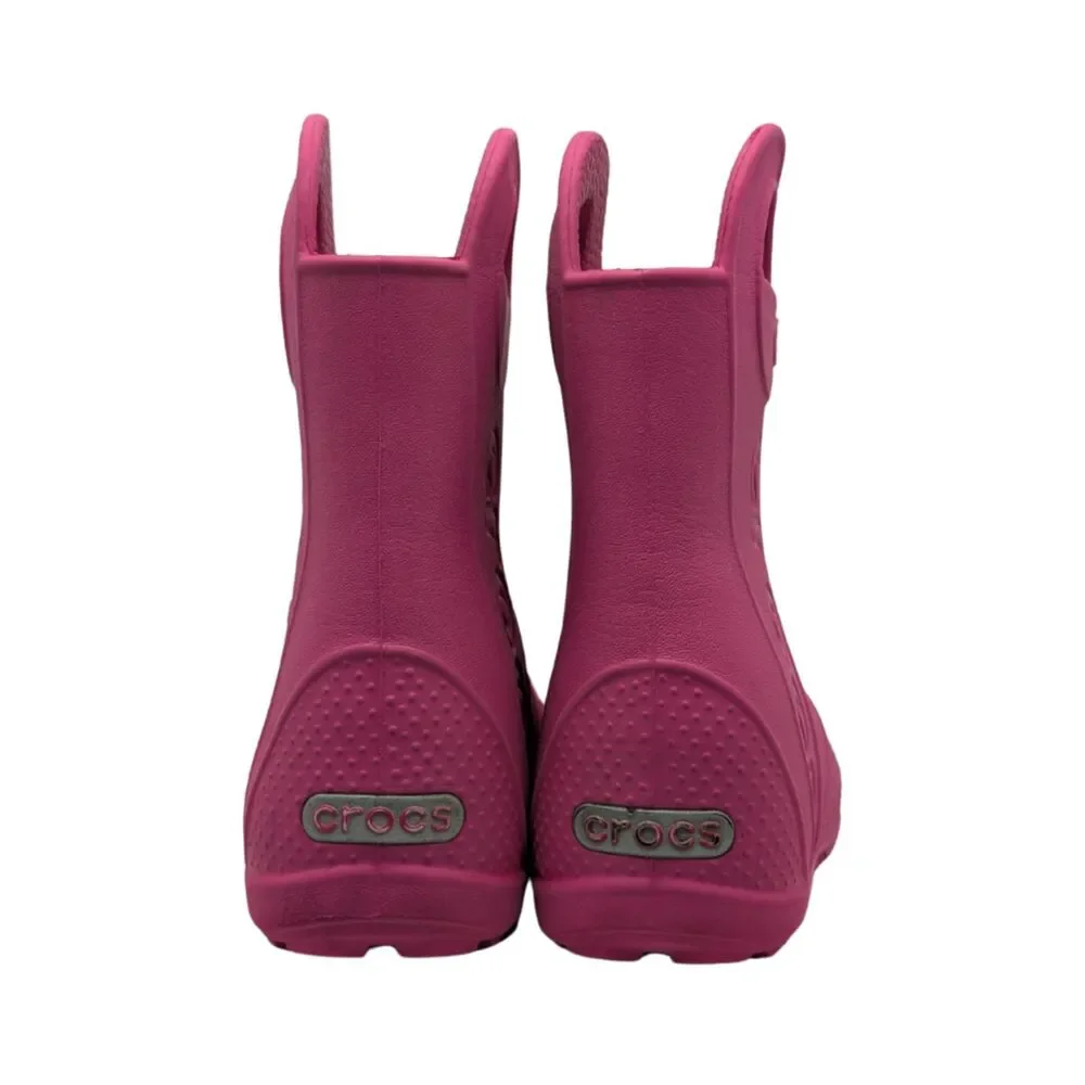 Crocs Pink Crush Handle It Rain Boots Size Toddler 8